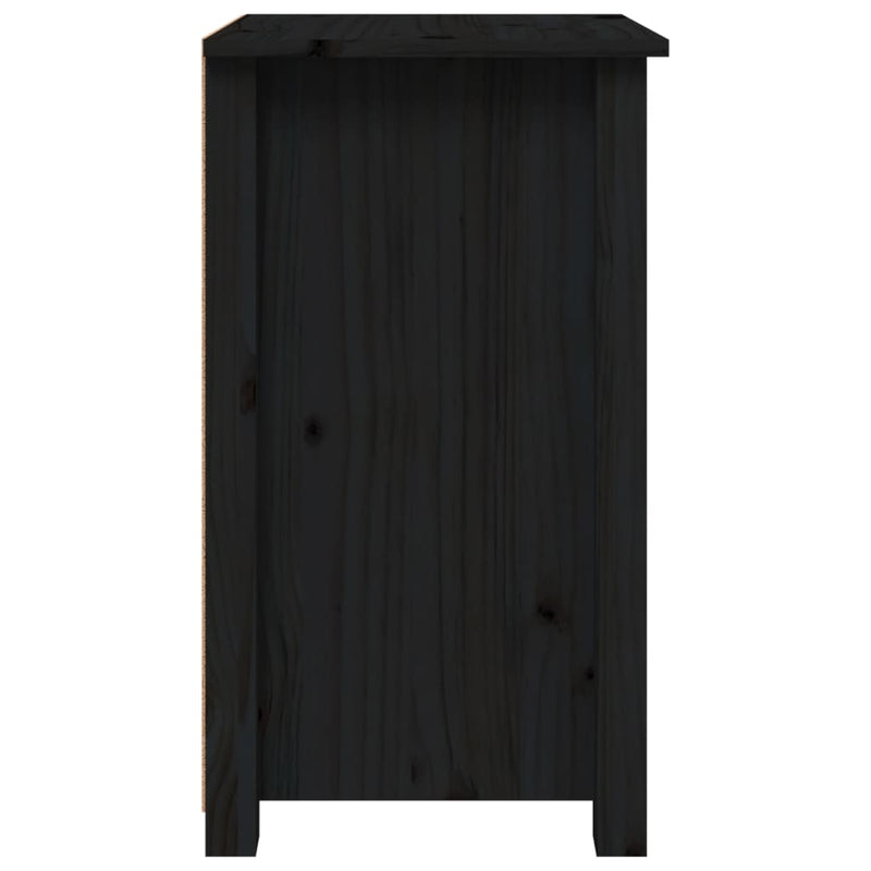 vidaXL Bedside Cabinets 2 pcs Black 40x35x61.5 cm Solid Wood Pine
