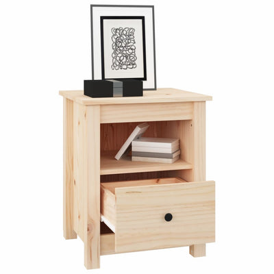 vidaXL Bedside Cabinets 2 pcs Black 40x35x49 cm Solid Wood Pine