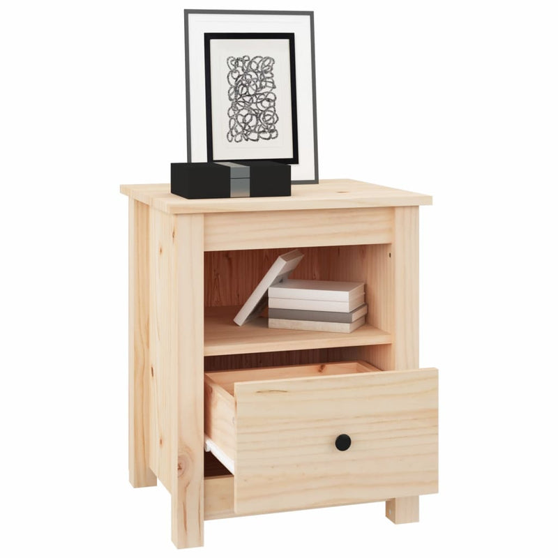 vidaXL Bedside Cabinets 2 pcs Black 40x35x49 cm Solid Wood Pine