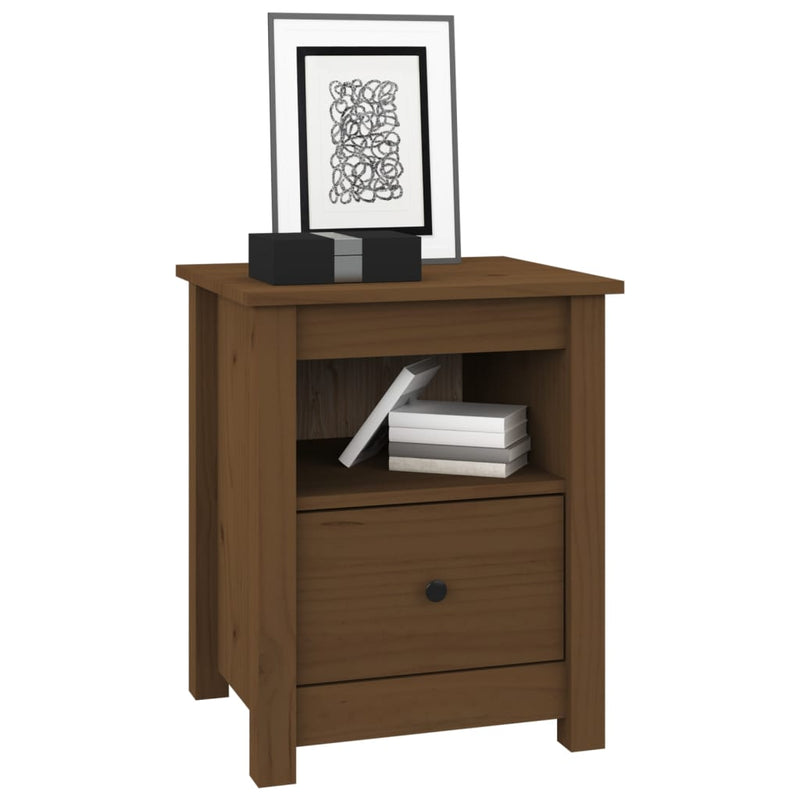 vidaXL Bedside Cabinets 2 pcs Black 40x35x49 cm Solid Wood Pine