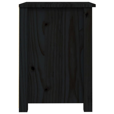 vidaXL Bedside Cabinets 2 pcs Black 40x35x49 cm Solid Wood Pine