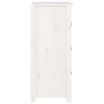 vidaXL Sideboard White 70x35x80 cm Solid Wood Pine