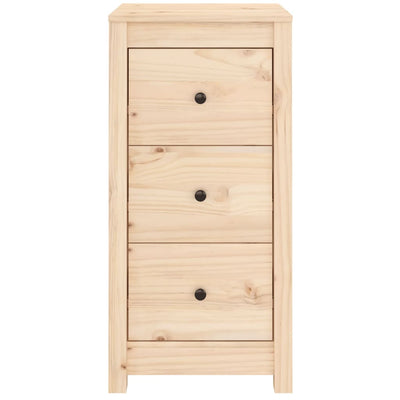 vidaXL Sideboards 2 pcs Black 40x35x80 cm Solid Wood Pine