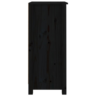 vidaXL Sideboards 2 pcs Black 40x35x80 cm Solid Wood Pine