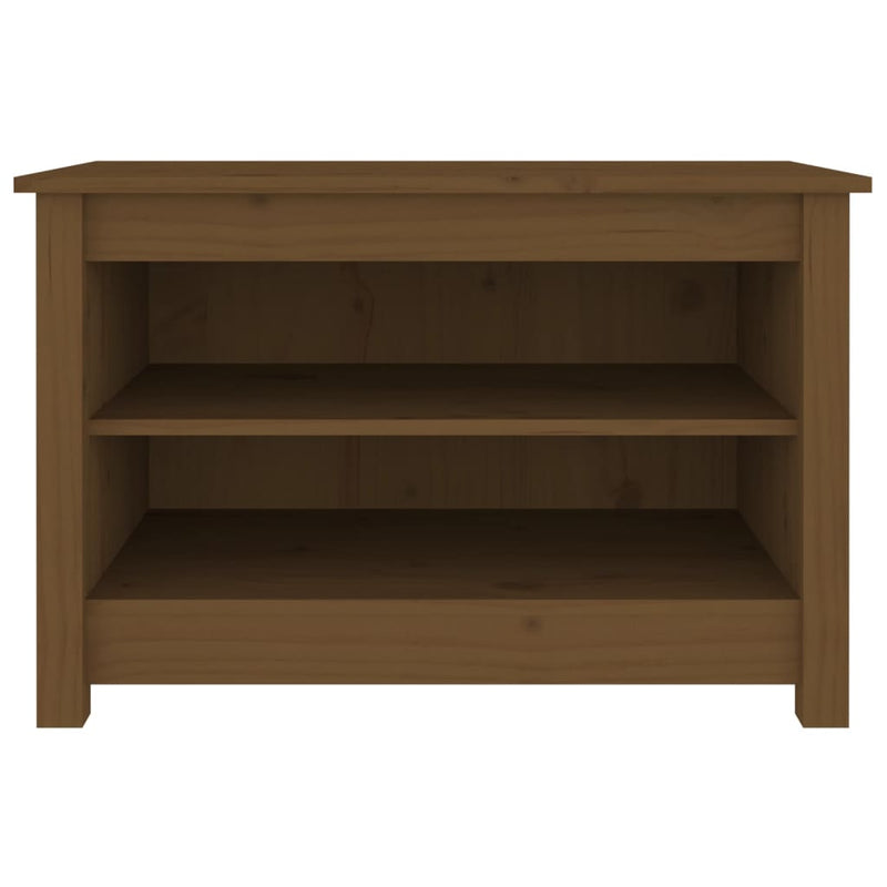 vidaXL Shoe Bench Black 70x38x45.5 cm Solid Wood Pine