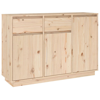 vidaXL Sideboard White 110x34x75 cm Solid Wood Pine