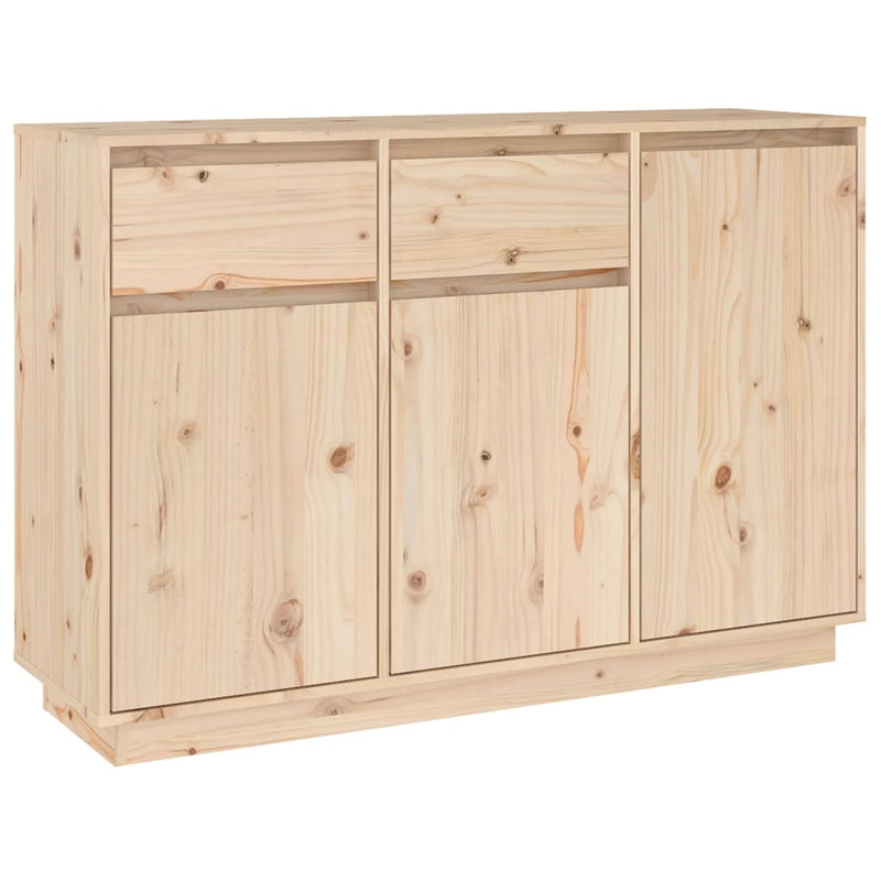 vidaXL Sideboard White 110x34x75 cm Solid Wood Pine