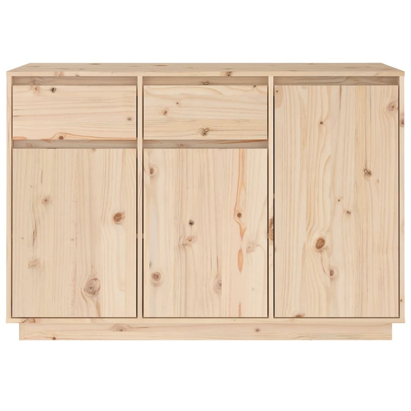 vidaXL Sideboard White 110x34x75 cm Solid Wood Pine