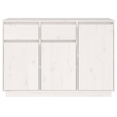 vidaXL Sideboard White 110x34x75 cm Solid Wood Pine