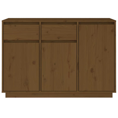vidaXL Sideboard White 110x34x75 cm Solid Wood Pine