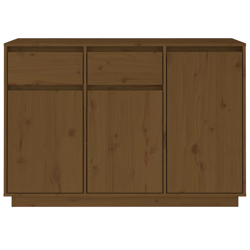 vidaXL Sideboard White 110x34x75 cm Solid Wood Pine
