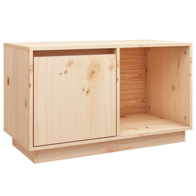 vidaXL TV Cabinet Black 74x35x44 cm Solid Wood Pine