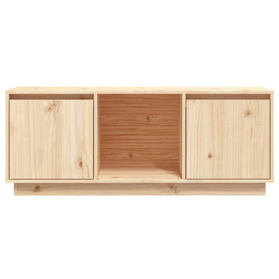 vidaXL TV Cabinet Black 110.5x35x44 cm Solid Wood Pine