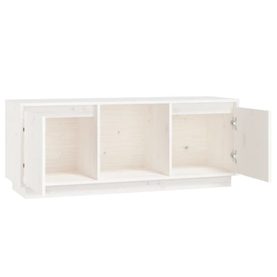 vidaXL TV Cabinet Black 110.5x35x44 cm Solid Wood Pine