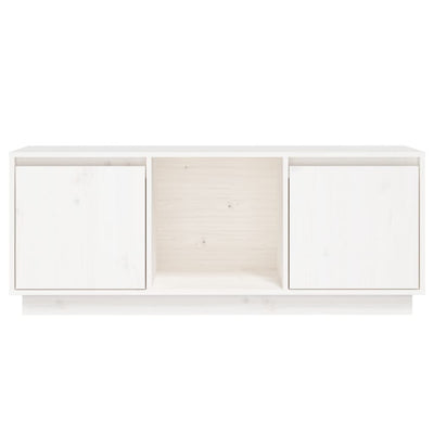 vidaXL TV Cabinet Black 110.5x35x44 cm Solid Wood Pine