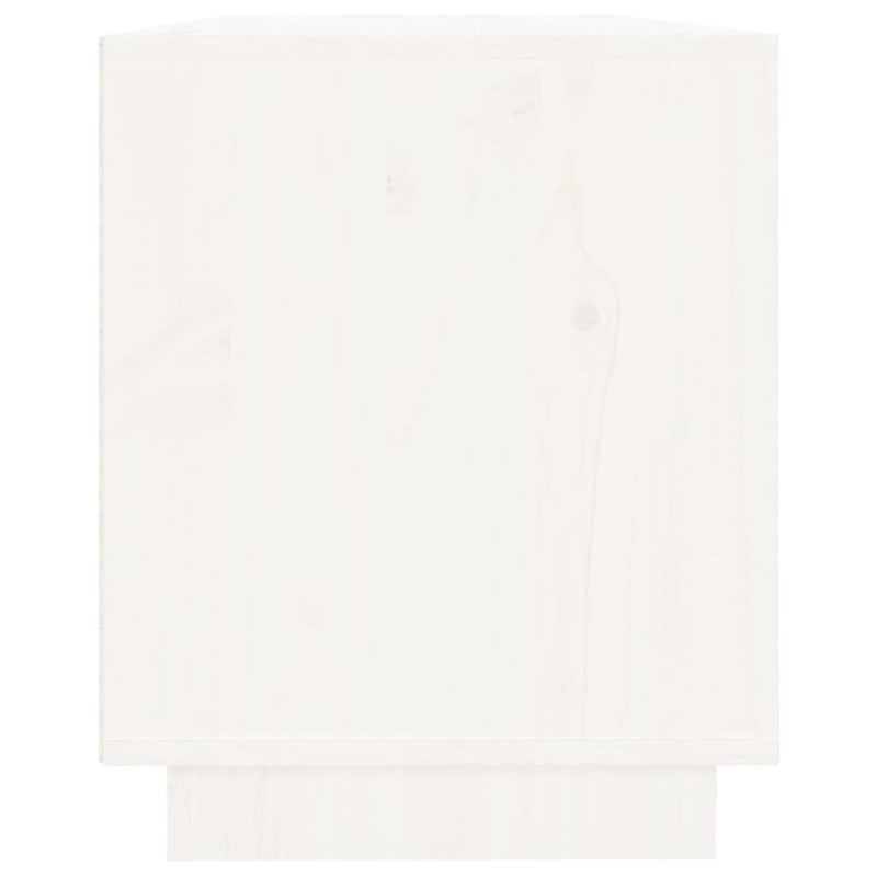 vidaXL TV Cabinet Black 110.5x35x44 cm Solid Wood Pine