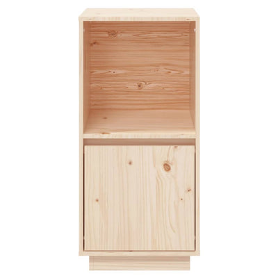 vidaXL Sideboard Black 38x35x80 cm Solid Wood Pine