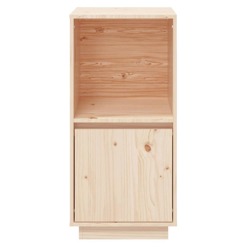 vidaXL Sideboard Black 38x35x80 cm Solid Wood Pine