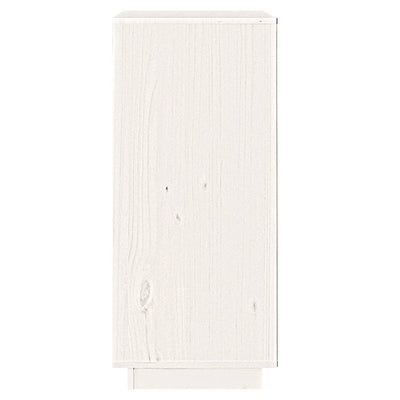 vidaXL Sideboard Black 38x35x80 cm Solid Wood Pine