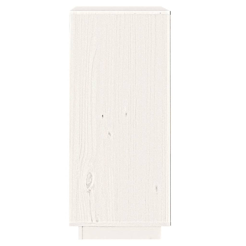 vidaXL Sideboard Black 38x35x80 cm Solid Wood Pine