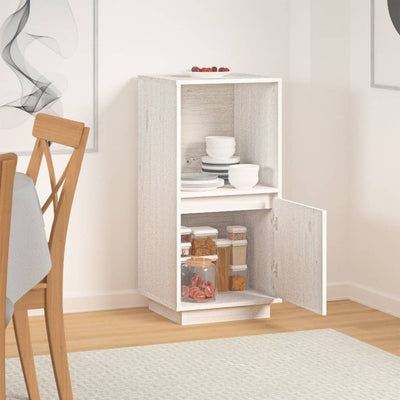 vidaXL Sideboard Black 38x35x80 cm Solid Wood Pine