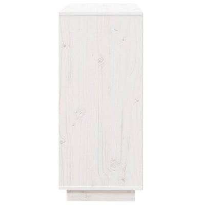 vidaXL Sideboard Black 74x35x80 cm Solid Wood Pine