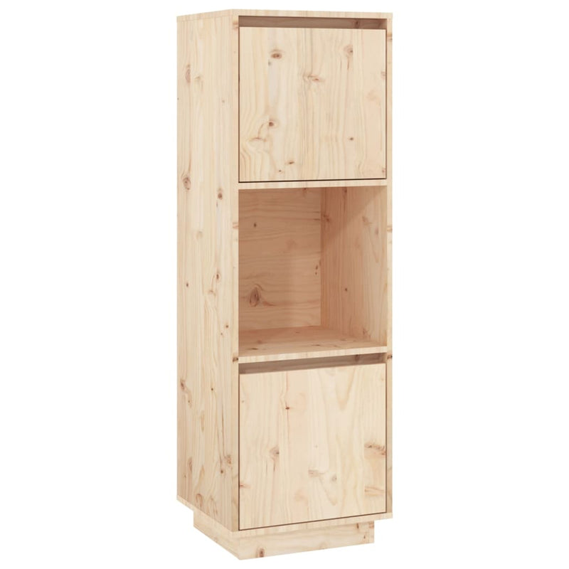 vidaXL Highboard Black 38x35x117 cm Solid Wood Pine