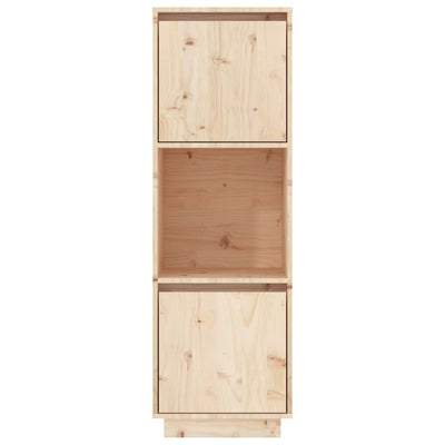 vidaXL Highboard Black 38x35x117 cm Solid Wood Pine