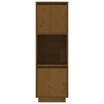 vidaXL Highboard Black 38x35x117 cm Solid Wood Pine