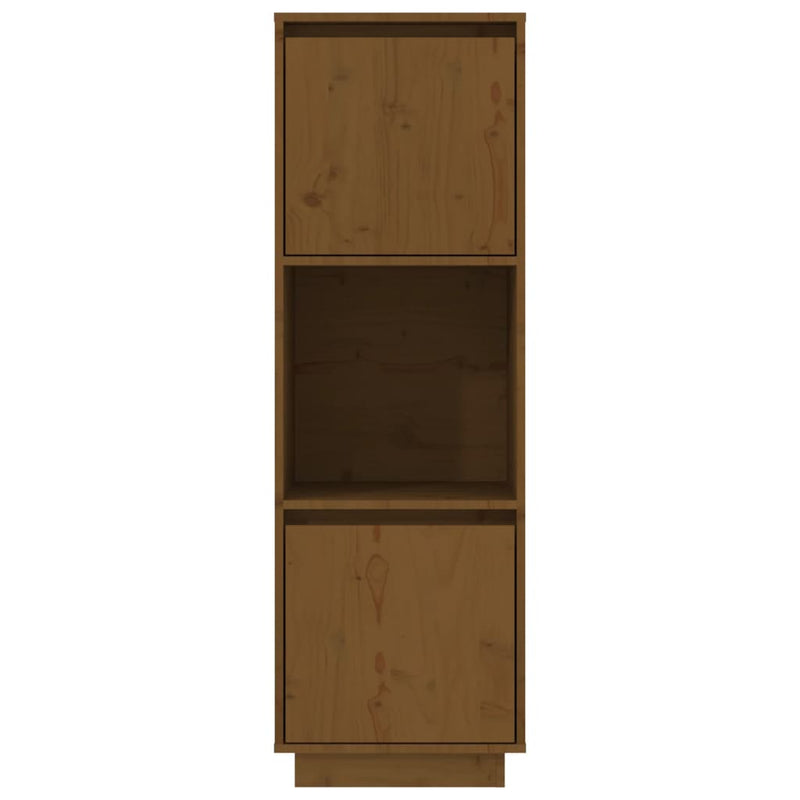 vidaXL Highboard Black 38x35x117 cm Solid Wood Pine