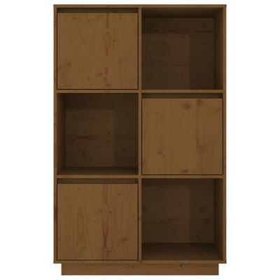 vidaXL Highboard Black 74x35x117 cm Solid Wood Pine