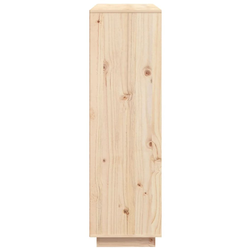 vidaXL Highboard Black 110.5x35x117 cm Solid Wood Pine