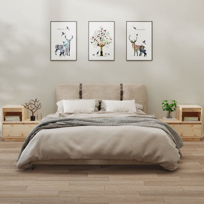 vidaXL Bedside Cabinets 2 pcs Black 60x34x51 cm Solid Wood Pine