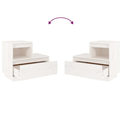 vidaXL Bedside Cabinets 2 pcs Black 60x34x51 cm Solid Wood Pine