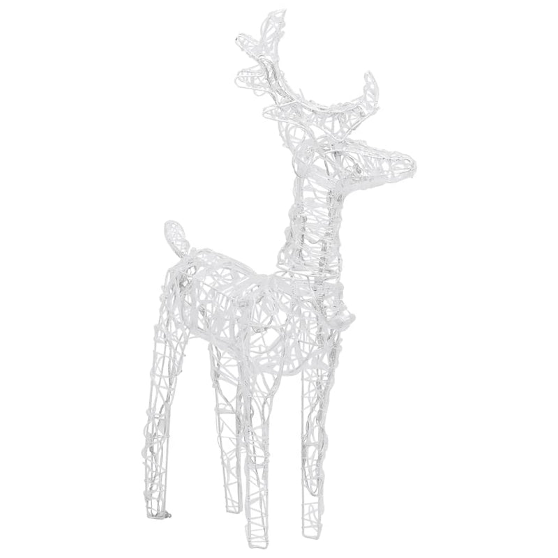 vidaXL Christmas Reindeers 2 pcs Cold White 80 LEDs Acrylic