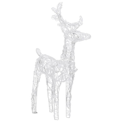 vidaXL Christmas Reindeers 2 pcs Cold White 80 LEDs Acrylic