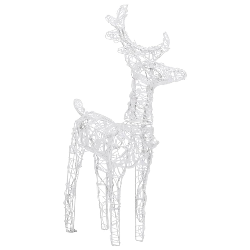 vidaXL Christmas Reindeers 2 pcs Cold White 80 LEDs Acrylic