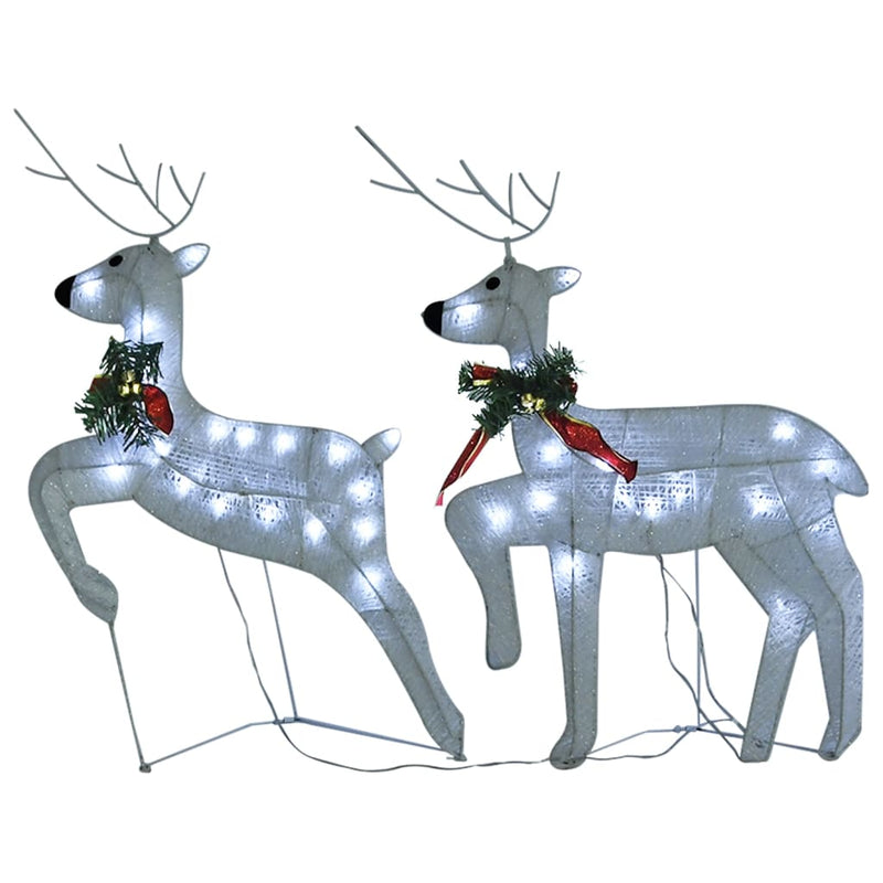 vidaXL Christmas Reindeers 2 pcs Gold 40 LEDs