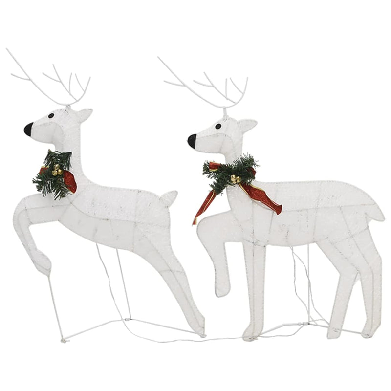 vidaXL Christmas Reindeers 2 pcs Gold 40 LEDs