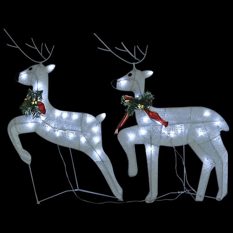 vidaXL Christmas Reindeers 2 pcs Gold 40 LEDs