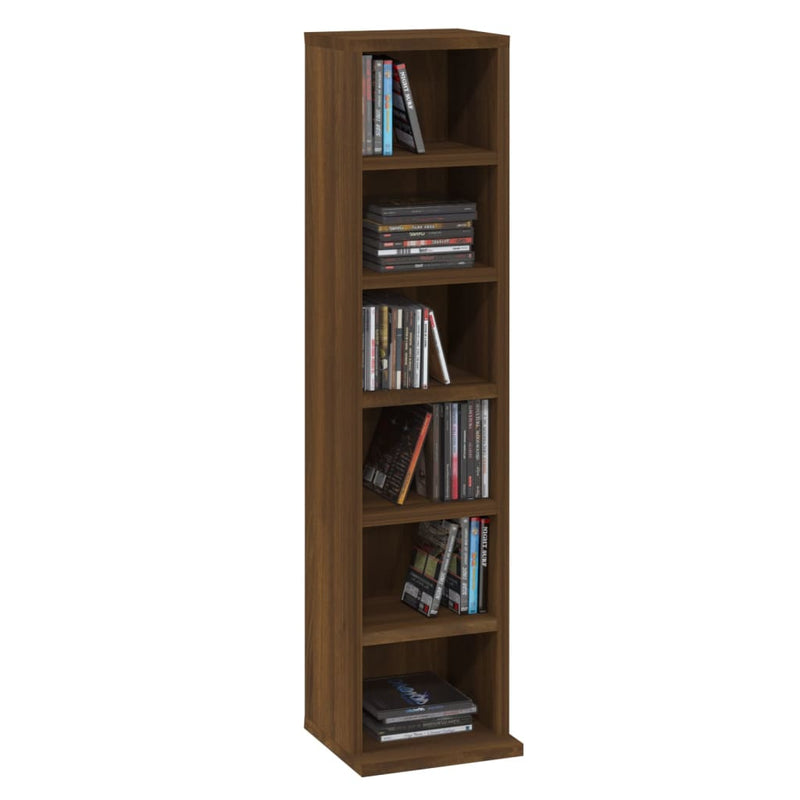 vidaXL CD Cabinet Grey Sonoma 21x20x88 cm Engineered Wood