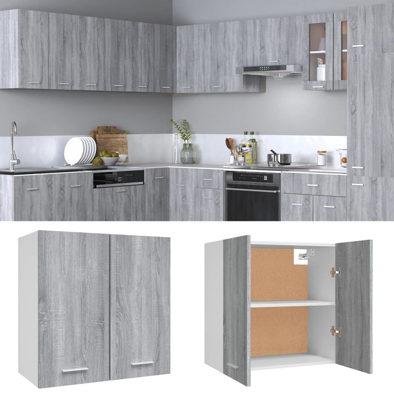 vidaXL Hanging Cabinet Lyon Grey Sonoma 60x31x60 cm Engineered Wood