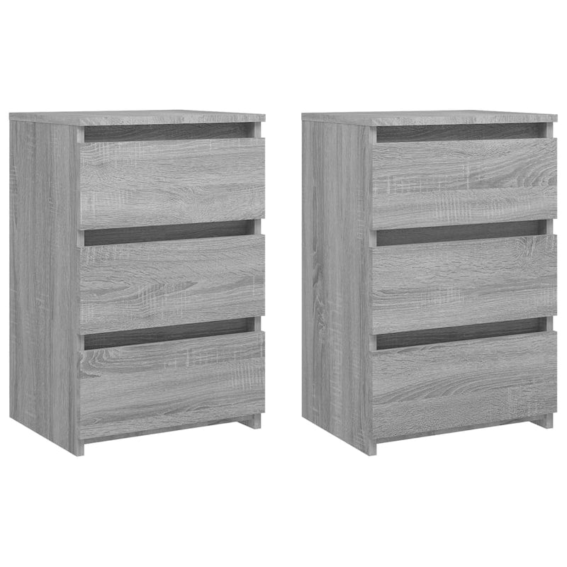 vidaXL Bed Cabinets 2 pcs  Grey Sonoma 40x35x62.5 cm Engineered Wood