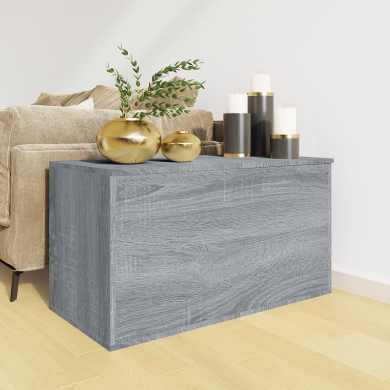 vidaXL Storage Chest Grey Sonoma 84x42x46 cm Engineered Wood