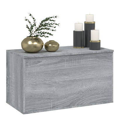 vidaXL Storage Chest Grey Sonoma 84x42x46 cm Engineered Wood