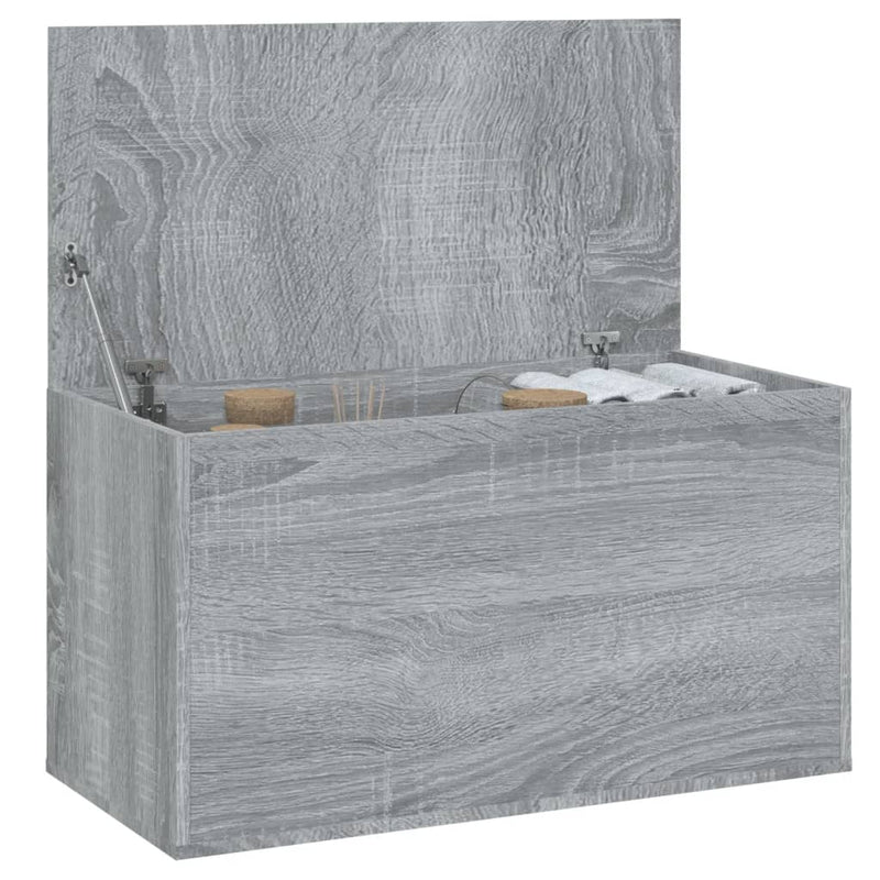 vidaXL Storage Chest Grey Sonoma 84x42x46 cm Engineered Wood