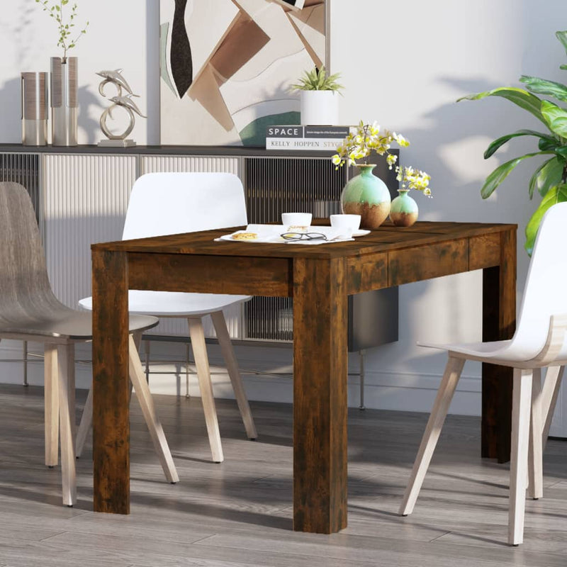 vidaXL Dining Table Grey Sonoma 140x74.5x76 cm Engineered Wood