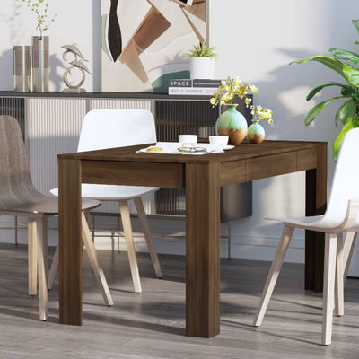 vidaXL Dining Table Grey Sonoma 140x74.5x76 cm Engineered Wood