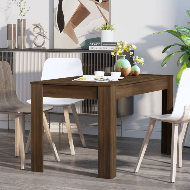 vidaXL Dining Table Grey Sonoma 140x74.5x76 cm Engineered Wood