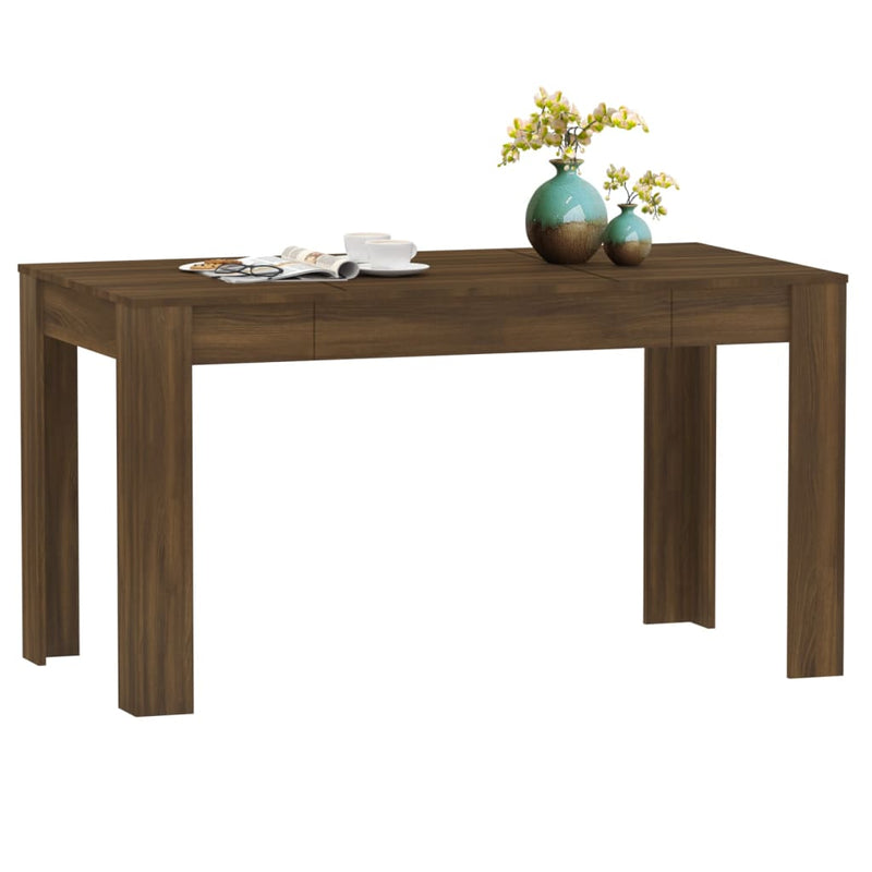 vidaXL Dining Table Grey Sonoma 140x74.5x76 cm Engineered Wood